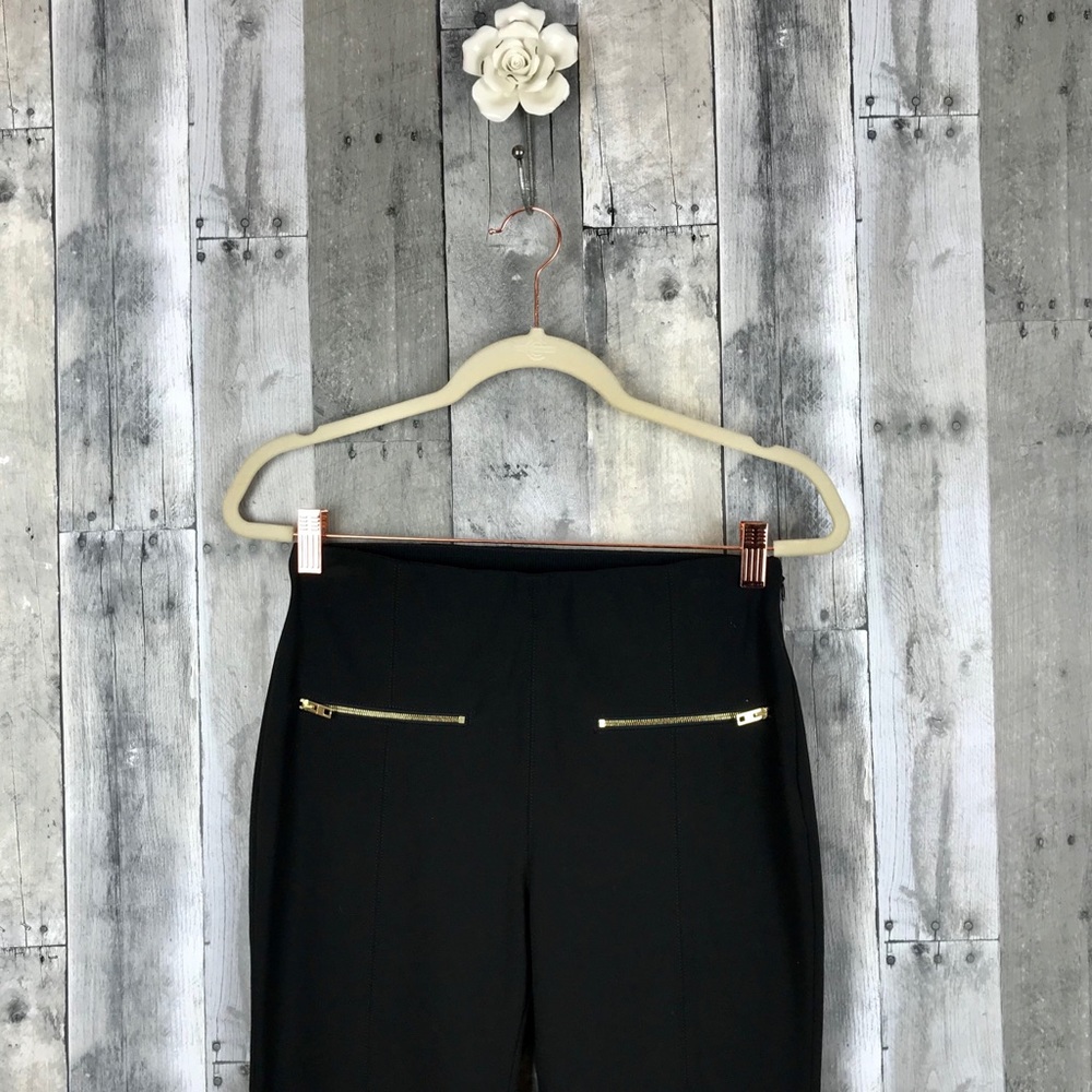 Rag & Bone Black Gold Zipper Annie Pants Sz 4 EUC - Picture 4 of 8
